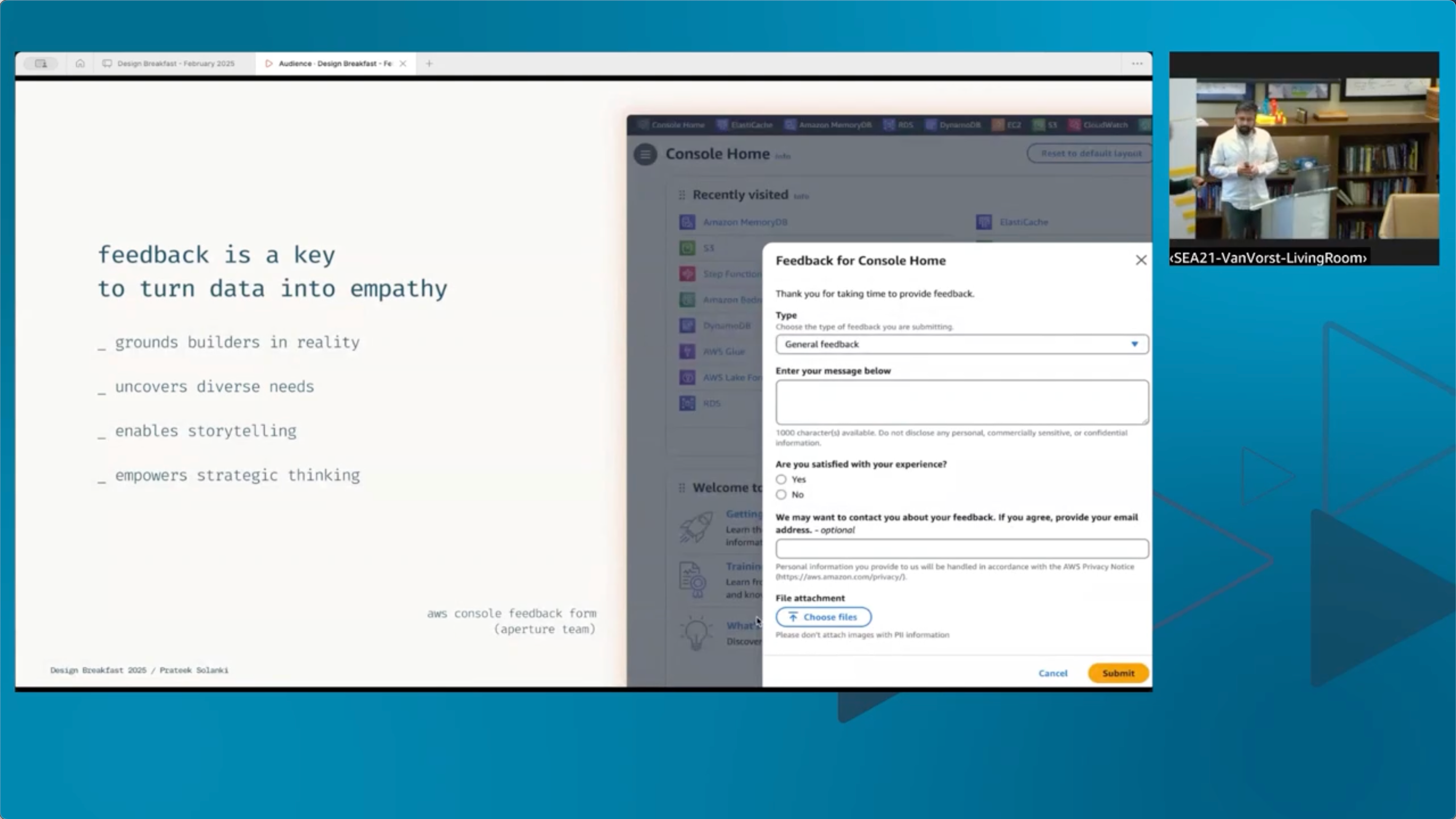 Lumina presentation slide showing the importance of understanding customer feedback