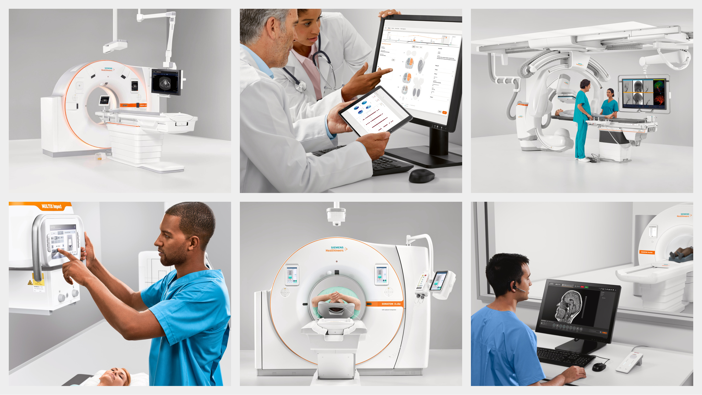 Broad range of Siemens Healthineers product classes showcasing the variety of use cases that the design system needed to solve for.
